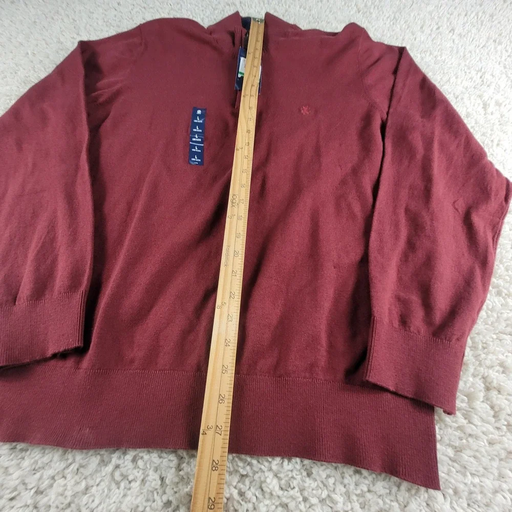 IZOD Quarter Zip Sweater Mens Large Velvet Maroon NWT 46IZFGB25R-604